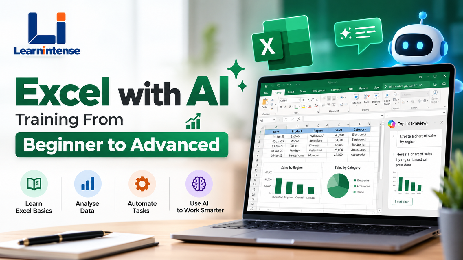 2 Excel with AI Training: From Beginner to Advanced
